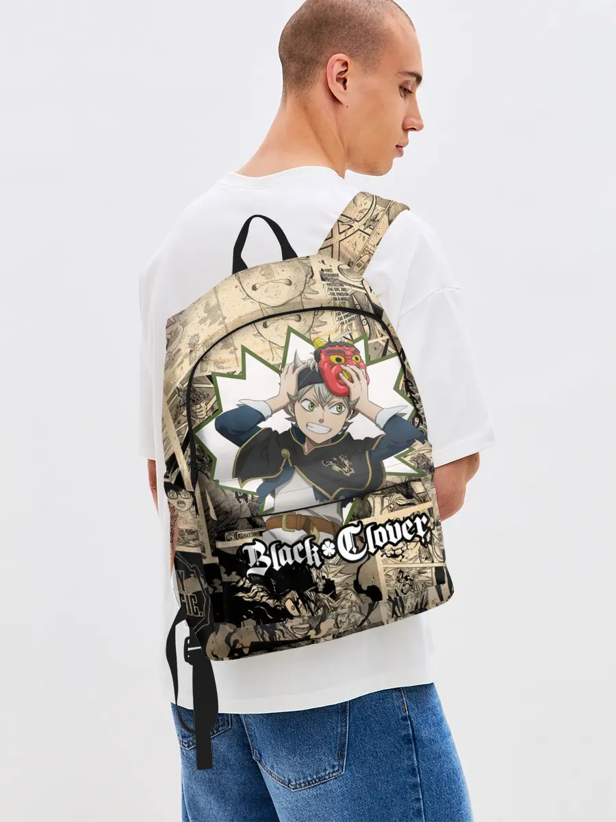 Рюкзак джинсовый / Черный Клевер