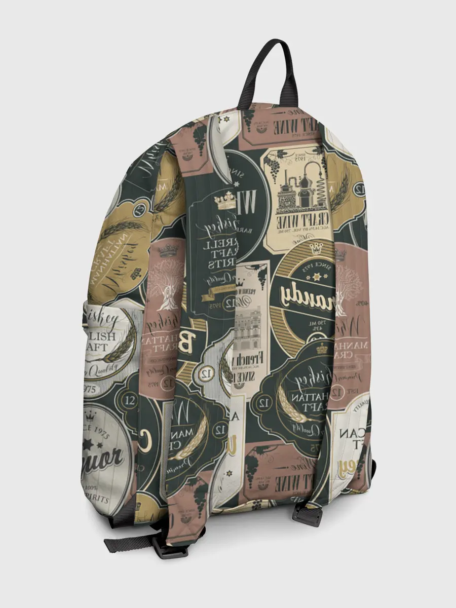 Рюкзак джинсовый / Этикетки мира Виски