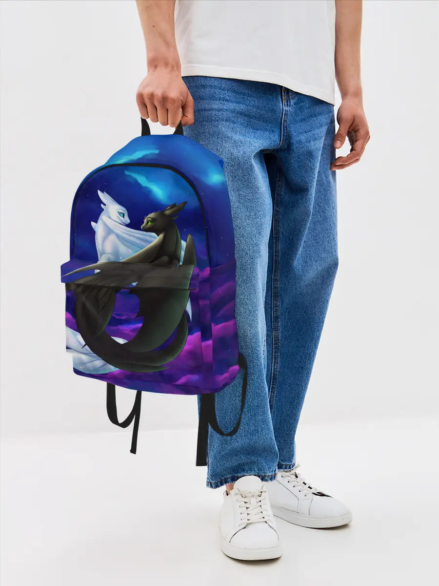 Рюкзак джинсовый / Как приручить дракона