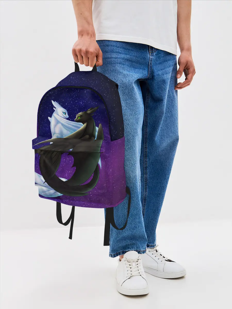 Рюкзак джинсовый / Как приручить дракона