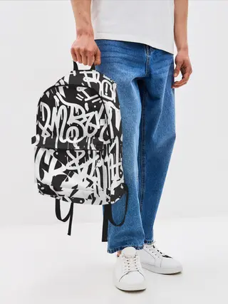 Рюкзак джинсовый / Граффити среди нас