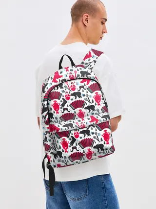 Рюкзак джинсовый / Русский орнамент