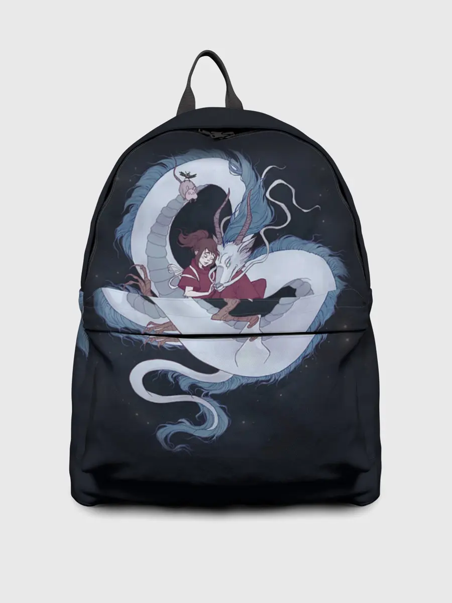 Рюкзак джинсовый / Нежность дракона и Тихиро