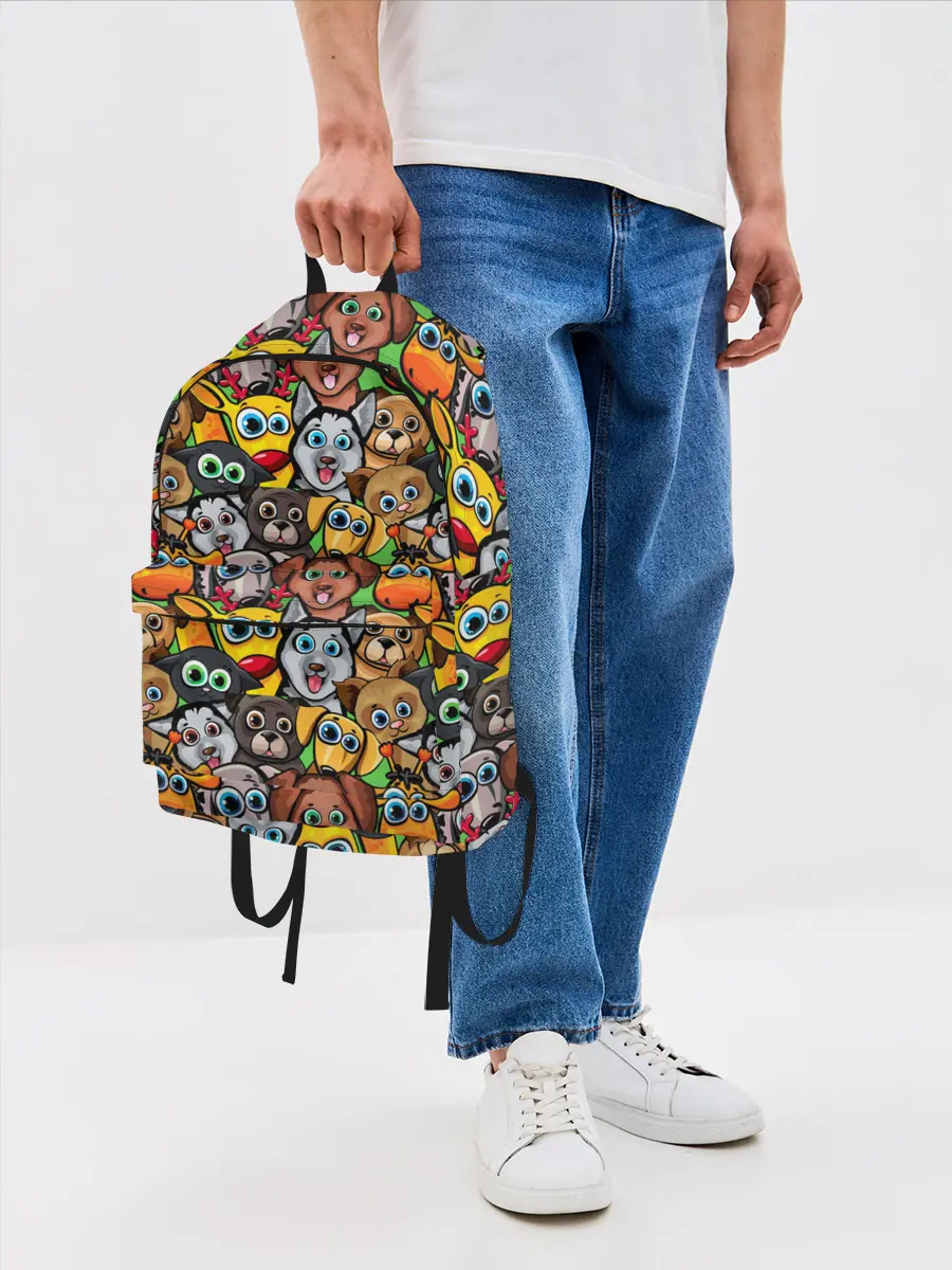 Рюкзак джинсовый / Веселые собачки