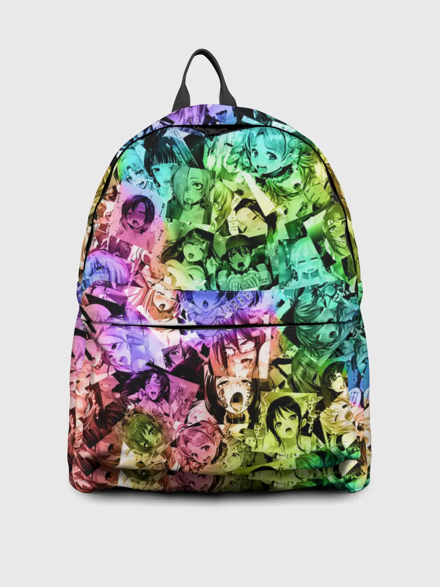 Рюкзак джинсовый / Радуга ахегао