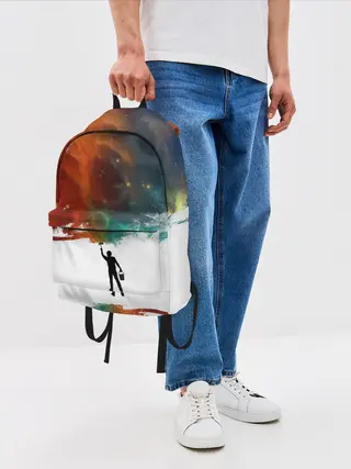 Рюкзак джинсовый / Красим космос