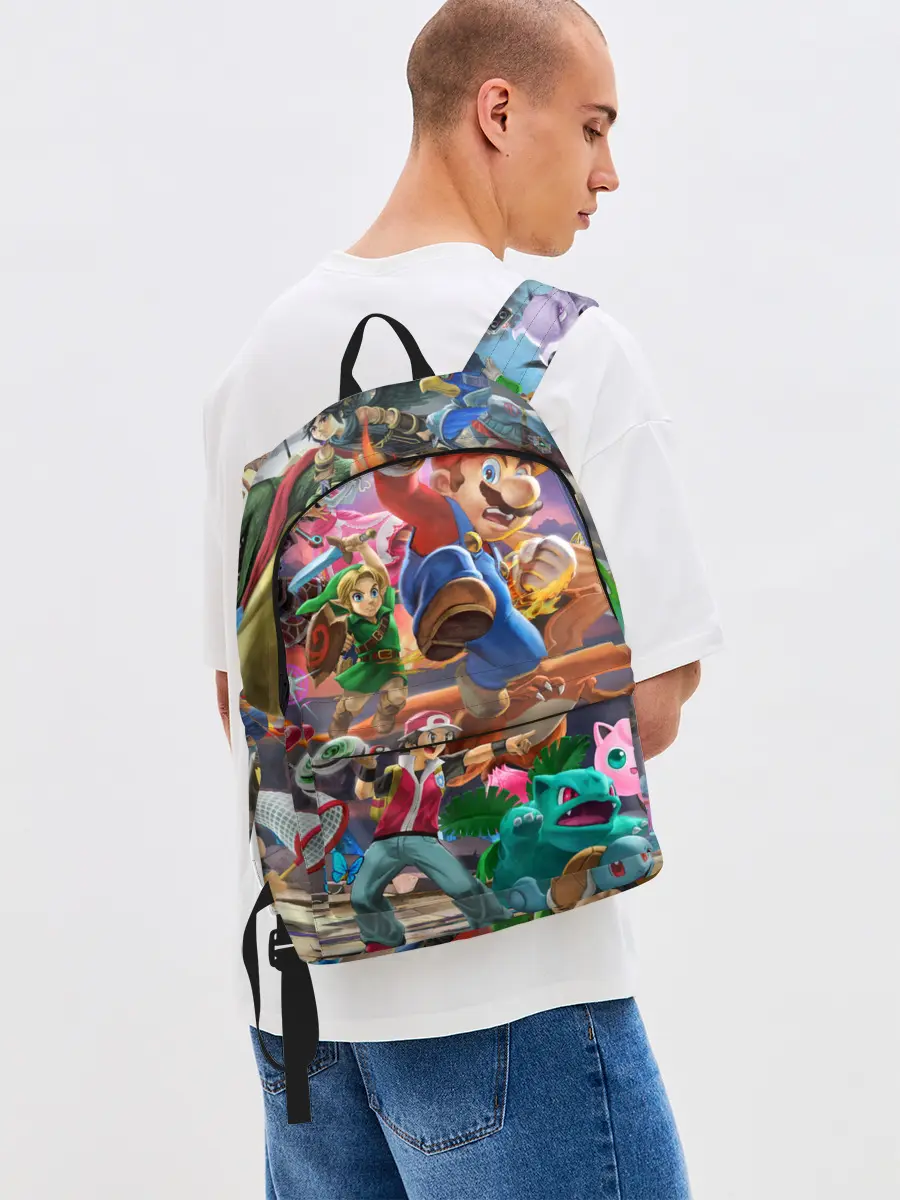 Рюкзак джинсовый / Super Smash Bros ultimate