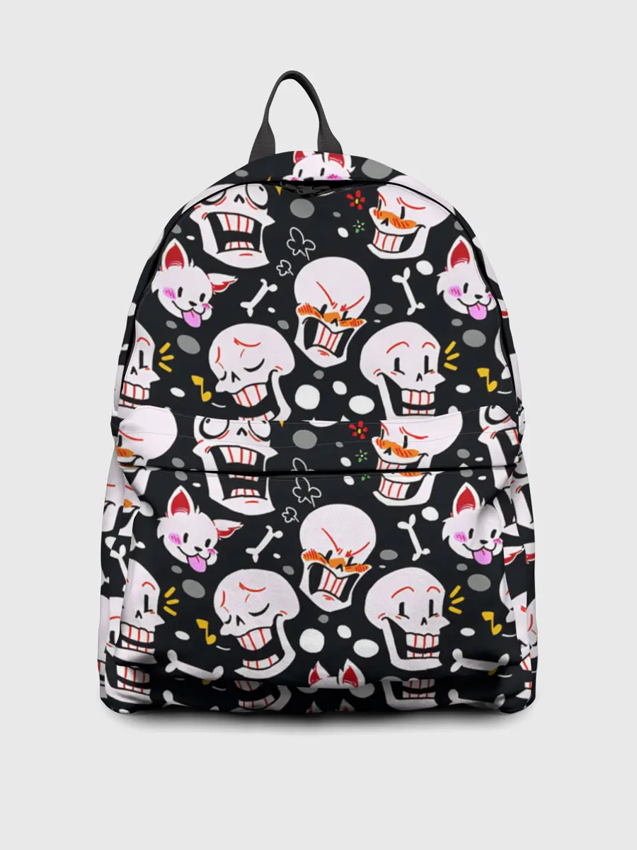 Рюкзак джинсовый / Черепа и Котики