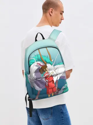 Рюкзак джинсовый / Тихиро целует Хаку