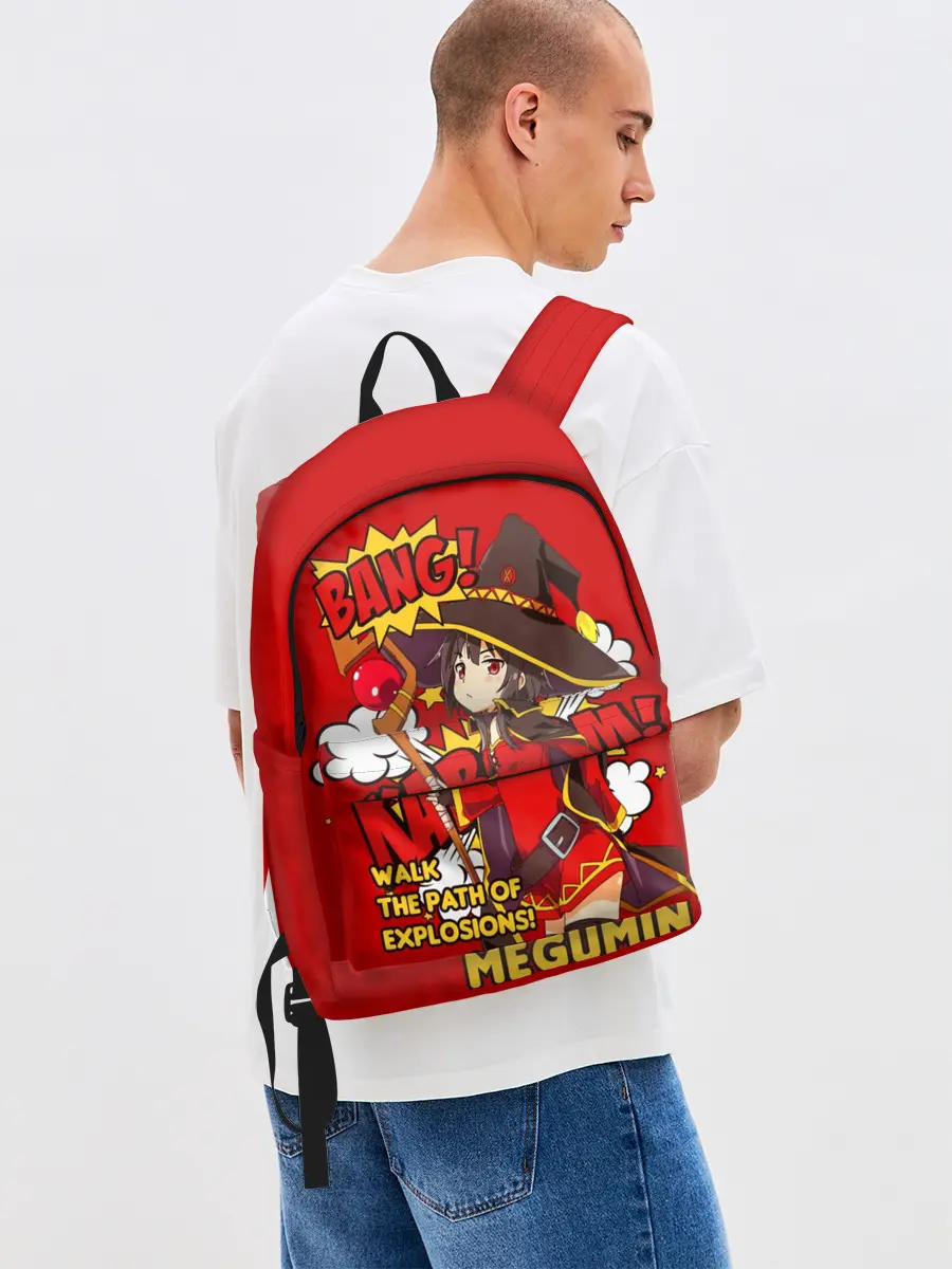 Рюкзак джинсовый / KonoSuba. Мегумин текст