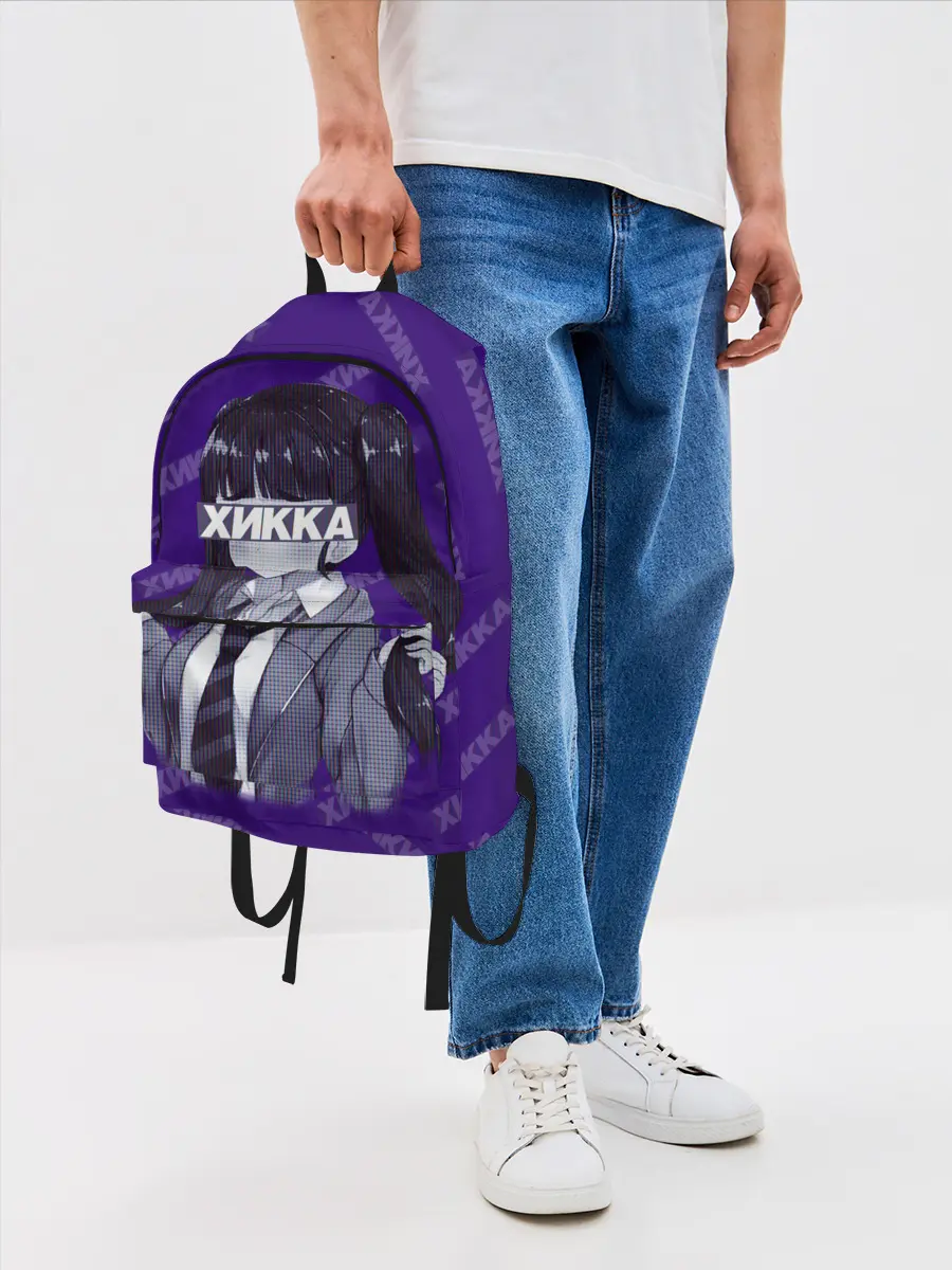 Рюкзак джинсовый / Аниме-тян и Хикка на глазах