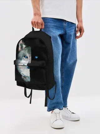 Рюкзак джинсовый / Волк