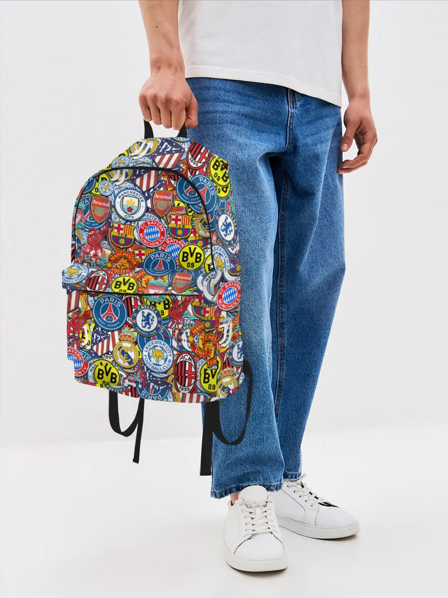 Рюкзак джинсовый / ЛОГОТИПЫ ФУТБОЛЬНЫХ КОМАНД