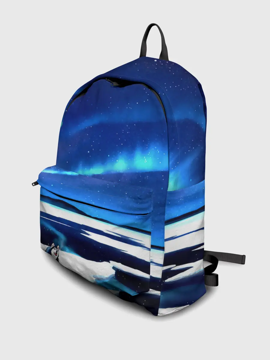 Рюкзак джинсовый / Мальчик и Хаски