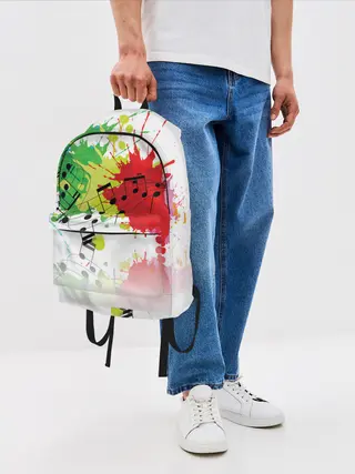 Рюкзак джинсовый / Ноты color