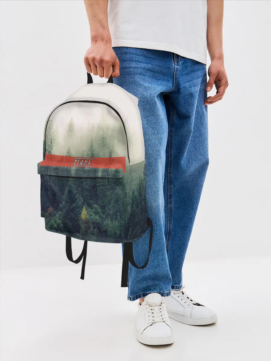 Рюкзак джинсовый / Северный лес