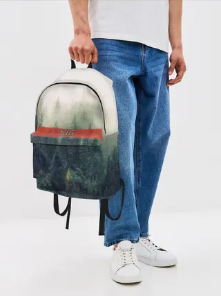 Рюкзак джинсовый / Северный лес