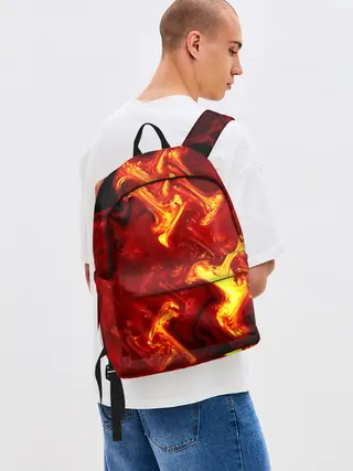 Рюкзак джинсовый / Огненная лава