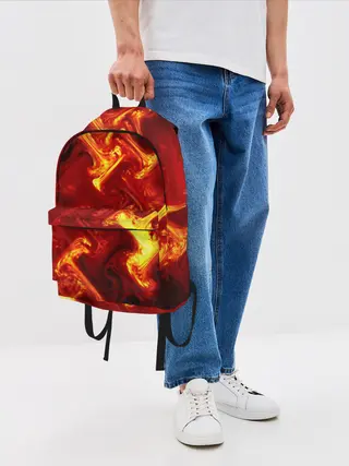 Рюкзак джинсовый / Огненная лава