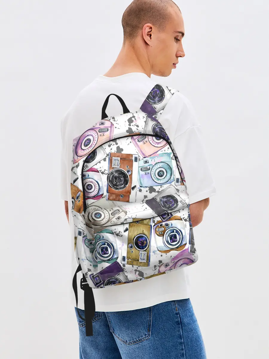 Рюкзак джинсовый / Старинные фотоаппараты