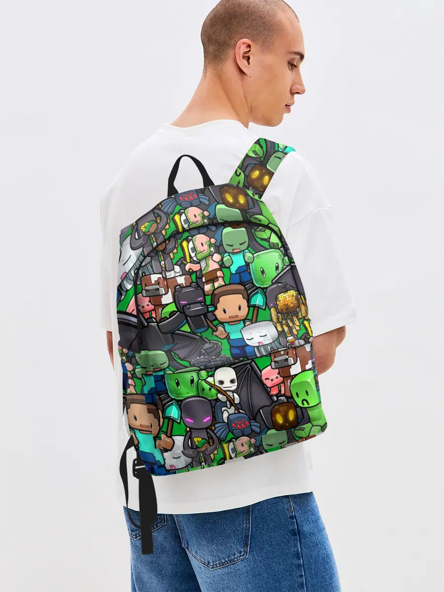 Рюкзак джинсовый / Майнкрафт