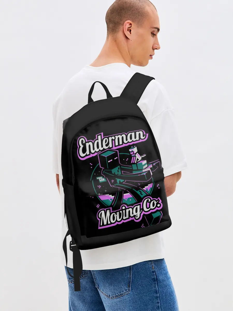Рюкзак джинсовый / Майнкрафт, Эндермен
