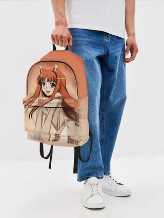 Рюкзак джинсовый / Милая аниме девочка-оборотень