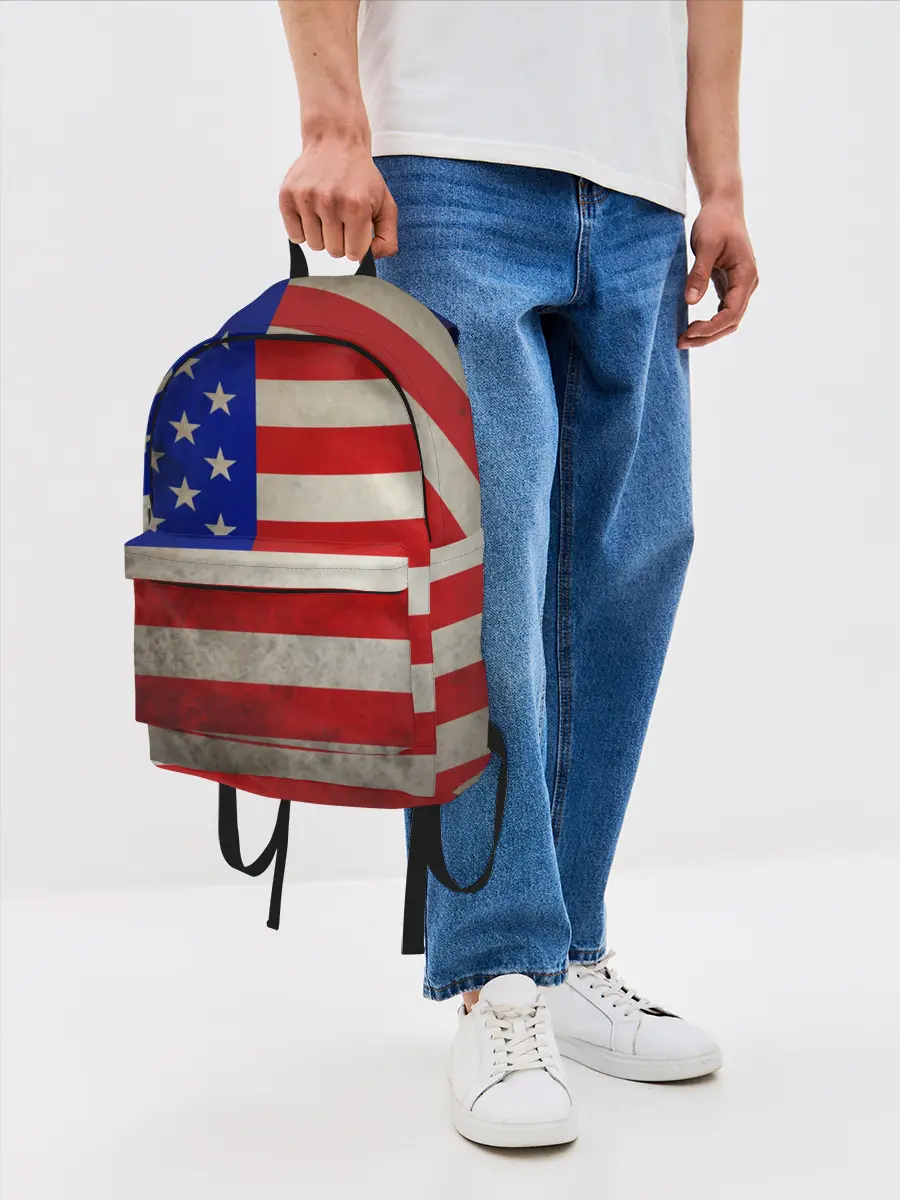 Рюкзак джинсовый / Американский флаг