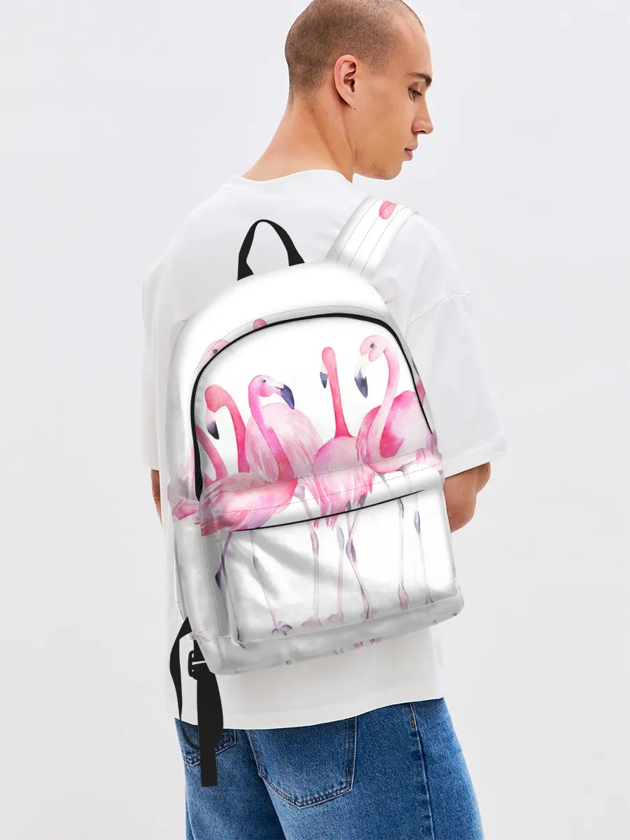 Рюкзак джинсовый / Фламинго