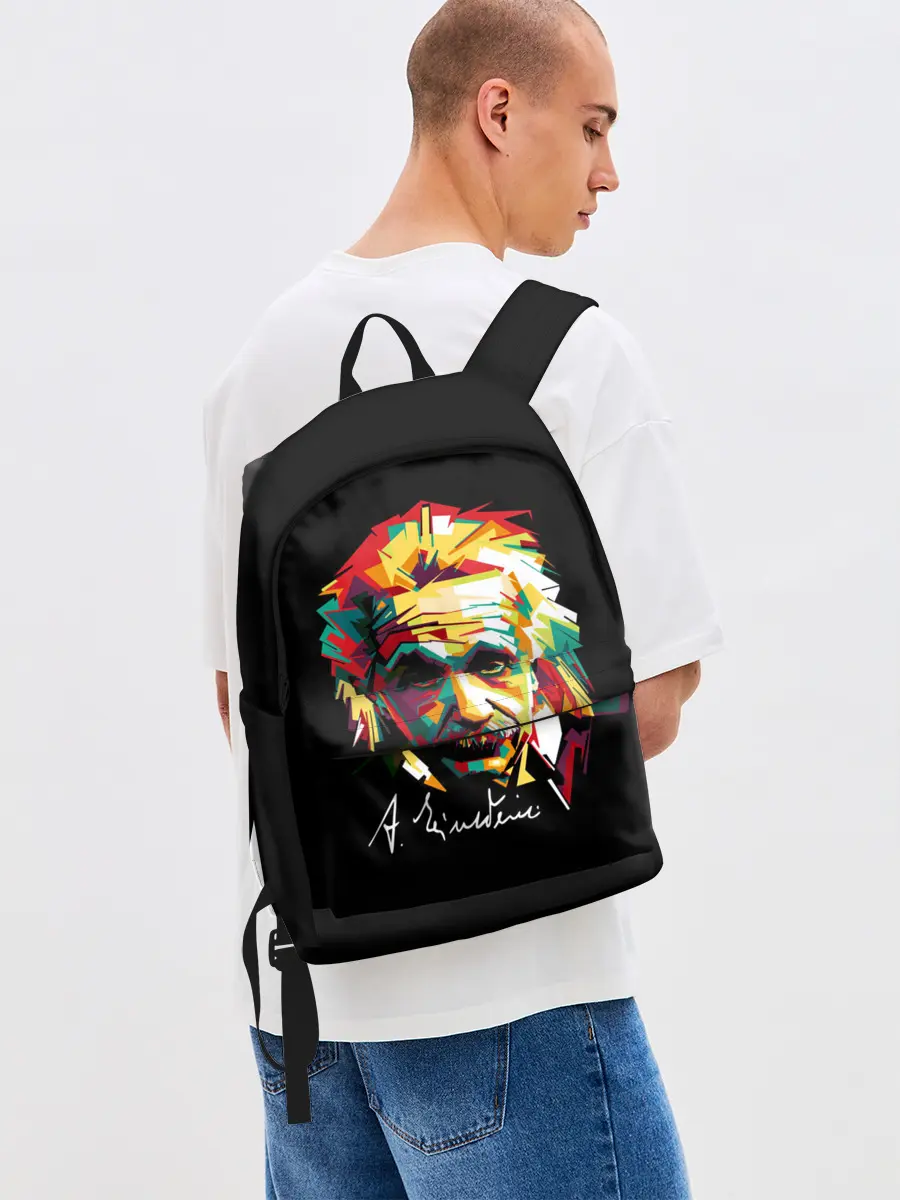 Рюкзак джинсовый / Альберт Эйнштейн