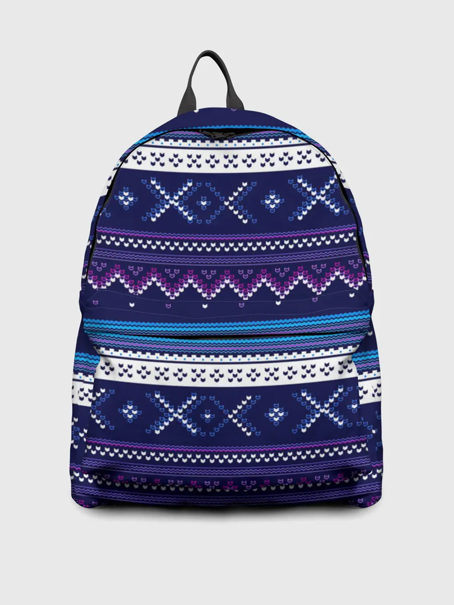 Рюкзак джинсовый / Яркий узор 2