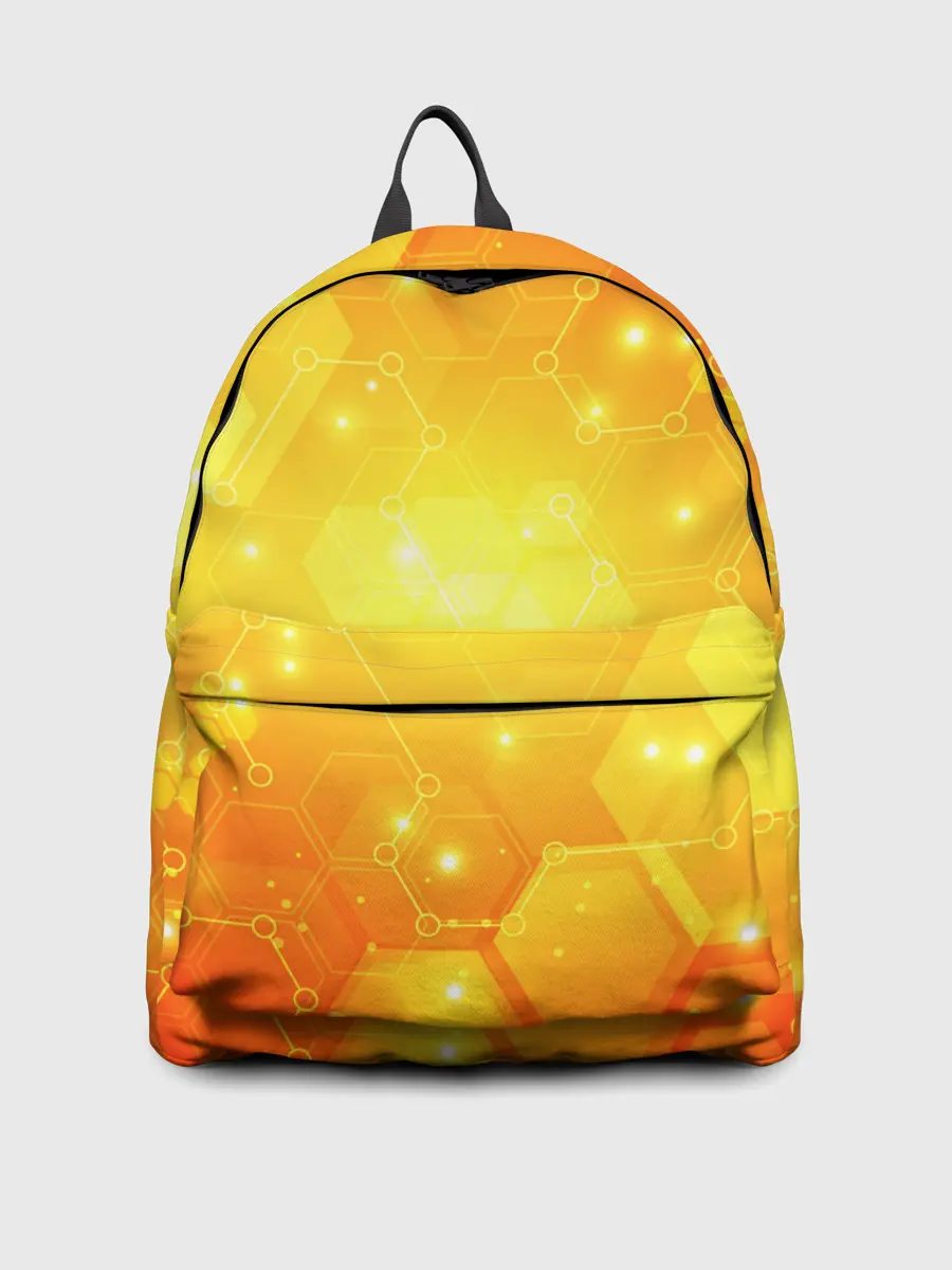 Рюкзак джинсовый / ОРАНЖЕВЫЕ СОТЫ