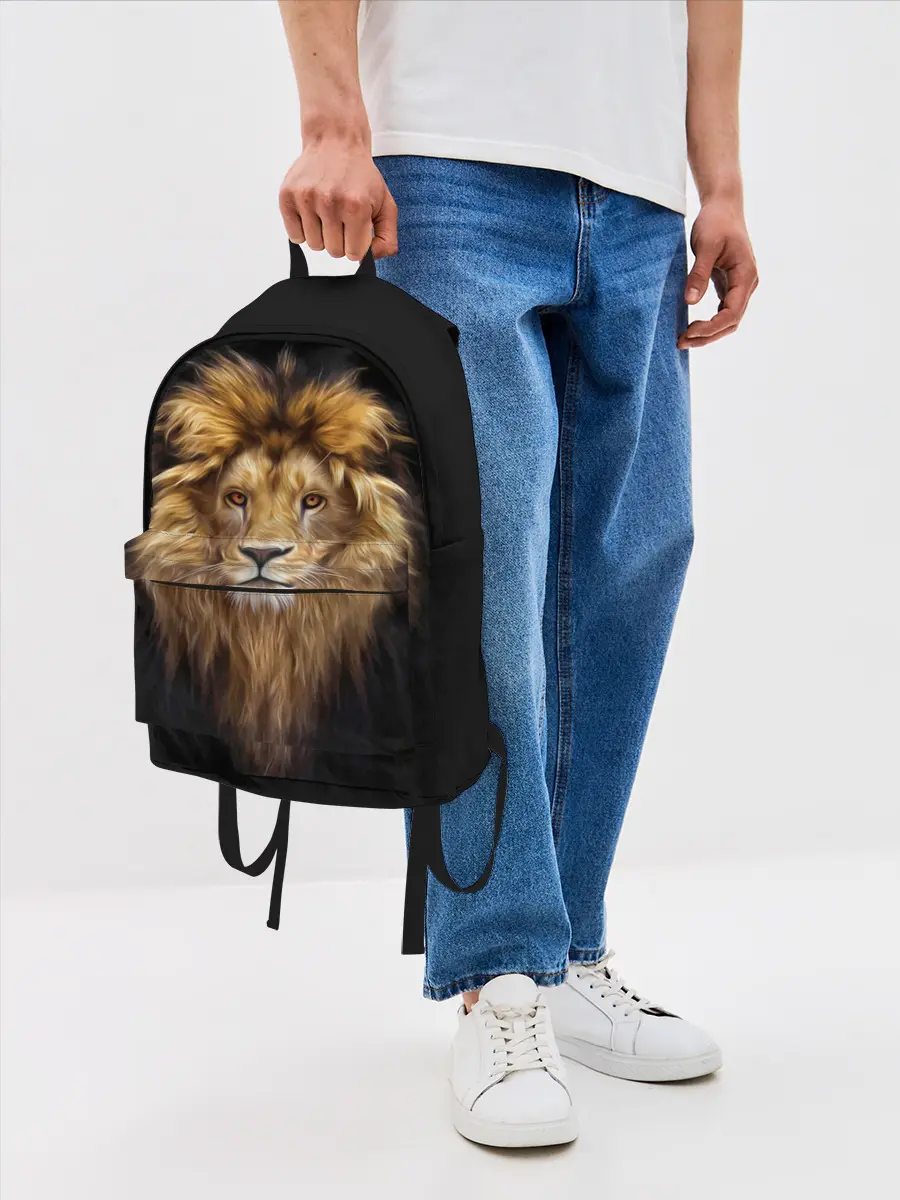 Рюкзак джинсовый / Лев
