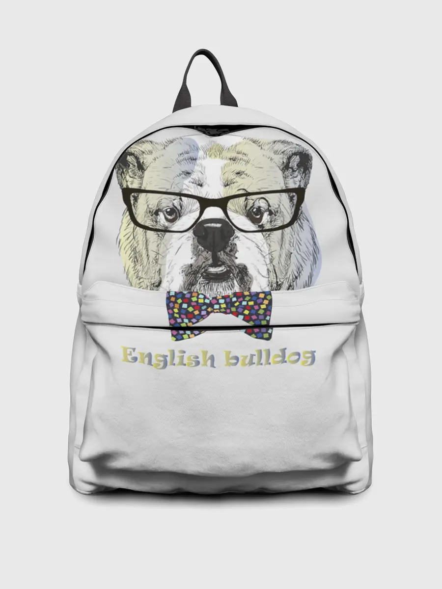 Рюкзак джинсовый / Английский бульдог