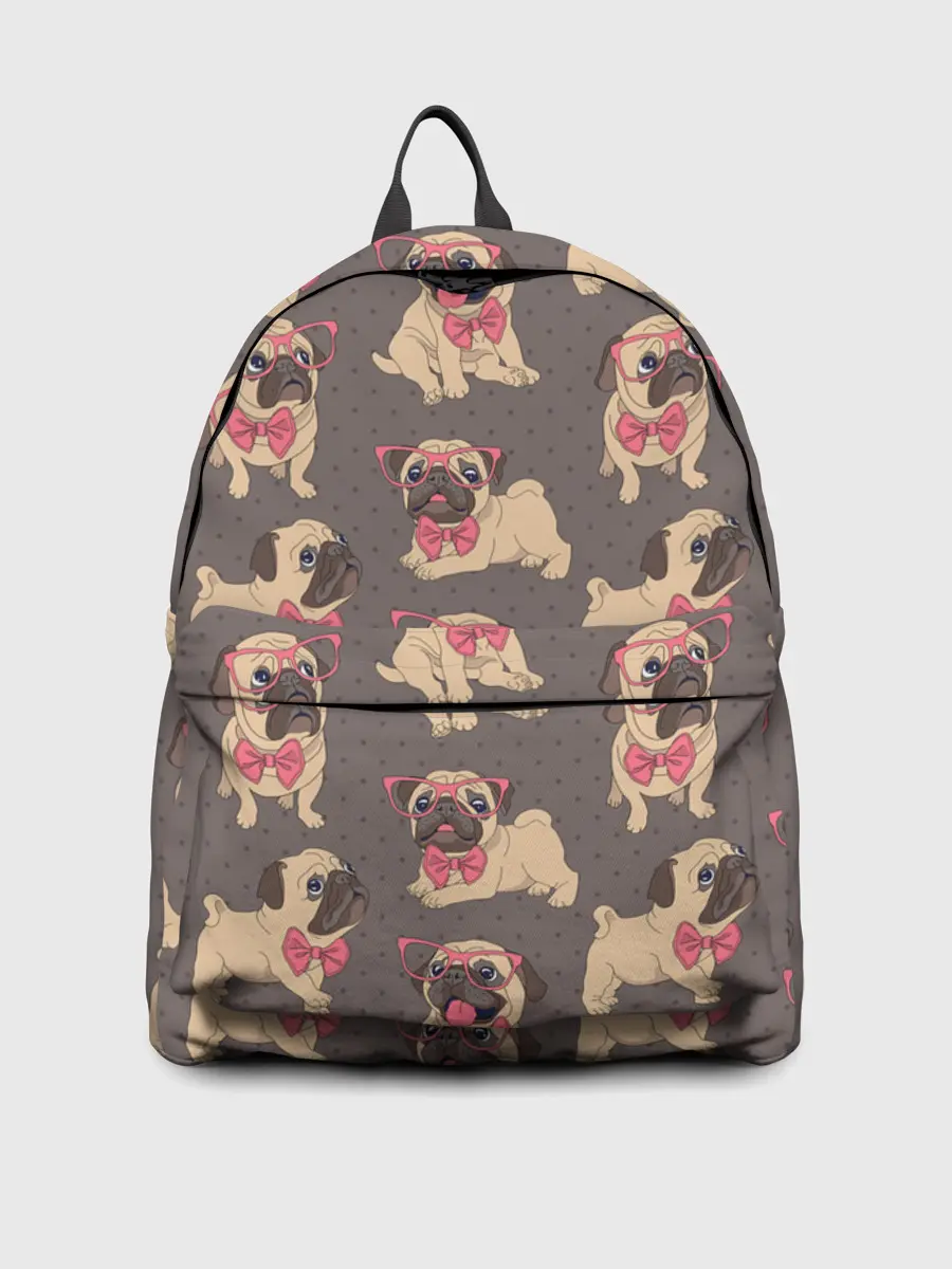 Рюкзак джинсовый / Мопсы