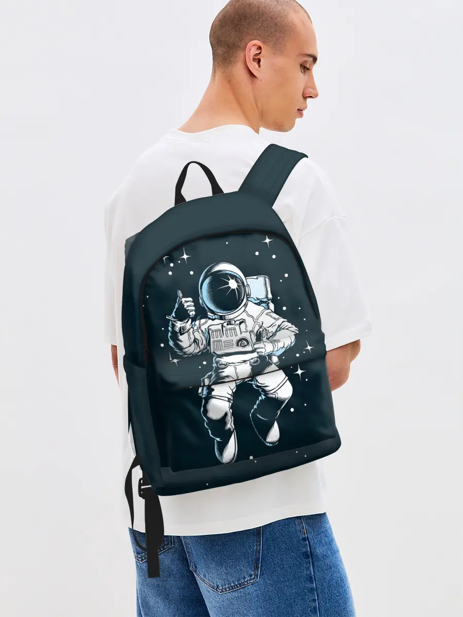 Рюкзак джинсовый / Космонавт