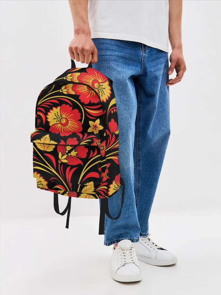 Рюкзак джинсовый / Хохлома