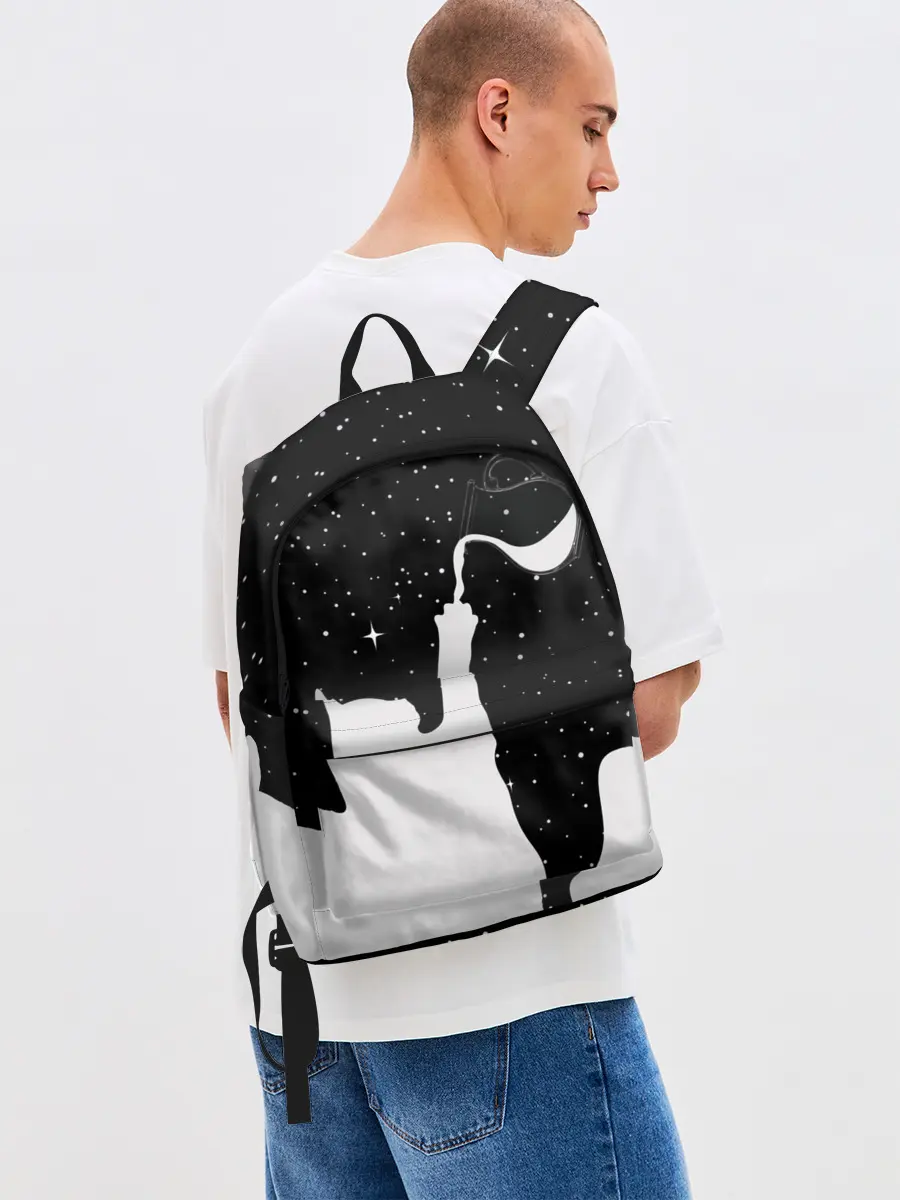 Рюкзак джинсовый / Космический Кот