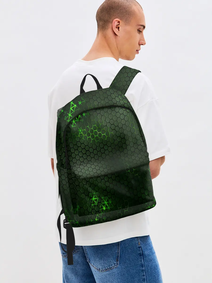 Рюкзак джинсовый / ЗЕЛЕНАЯ БРОНЯ / GREEN STEEL