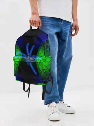 Рюкзак джинсовый / Паук на ночной охоте