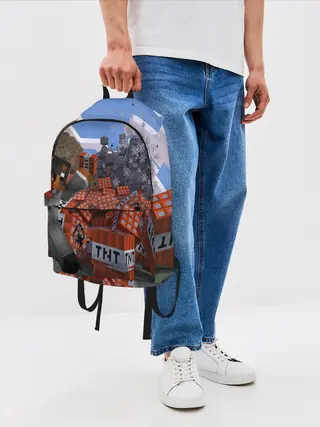 Рюкзак джинсовый / MINECRAFT