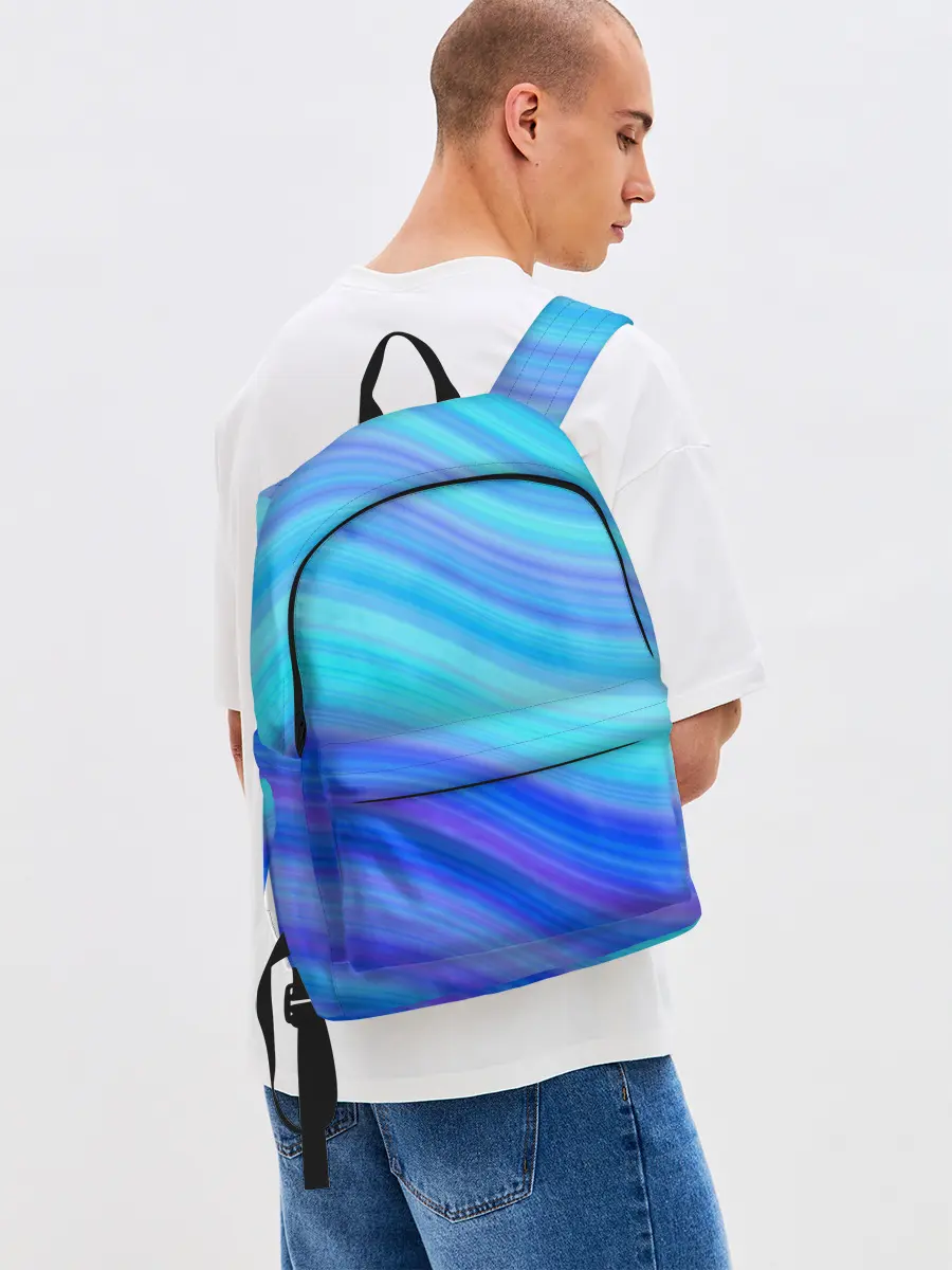 Рюкзак джинсовый / Абстракция. Влны.