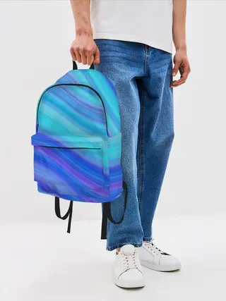 Рюкзак джинсовый / Абстракция. Влны.