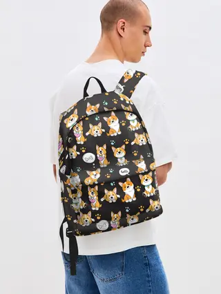 Рюкзак джинсовый / Милые пёсики