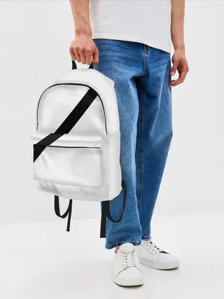 Рюкзак джинсовый / Пристегнутый ремень