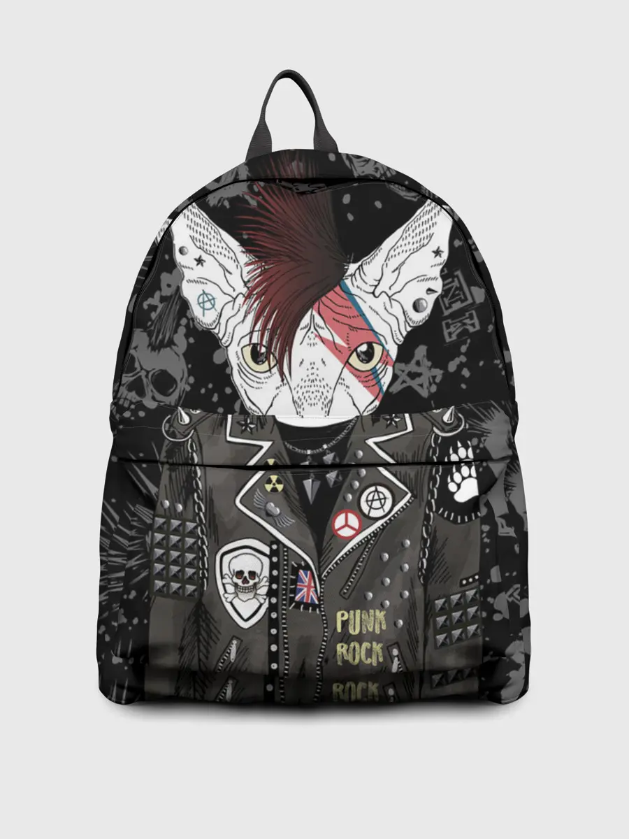 Рюкзак джинсовый / Кот в косухе