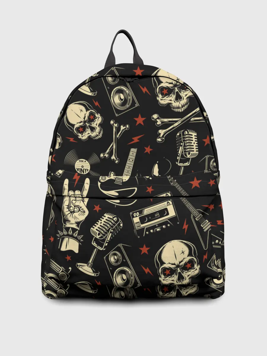 Рюкзак джинсовый / Гранж с черепами