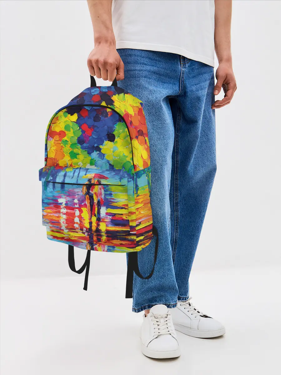 Рюкзак джинсовый / Осенний бульвар