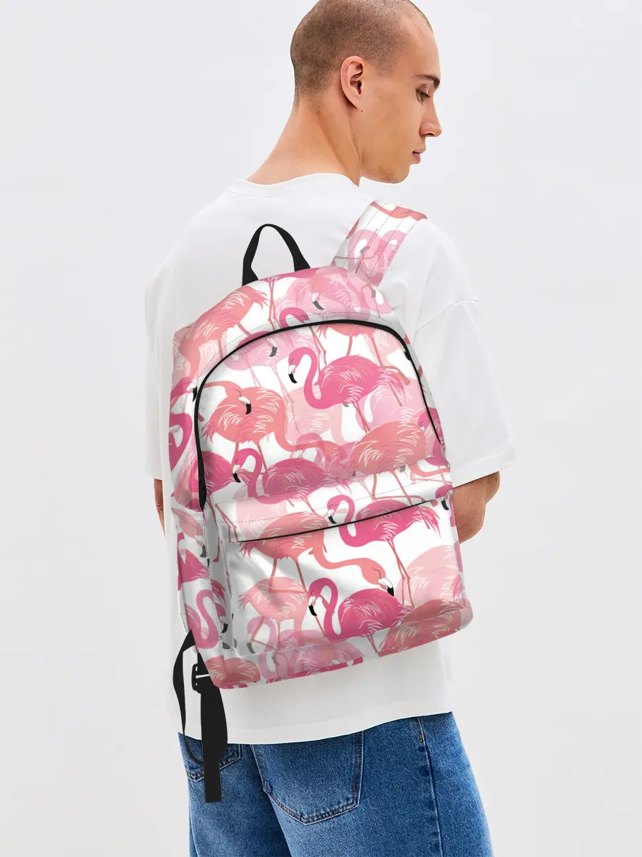 Рюкзак джинсовый / Фламинго