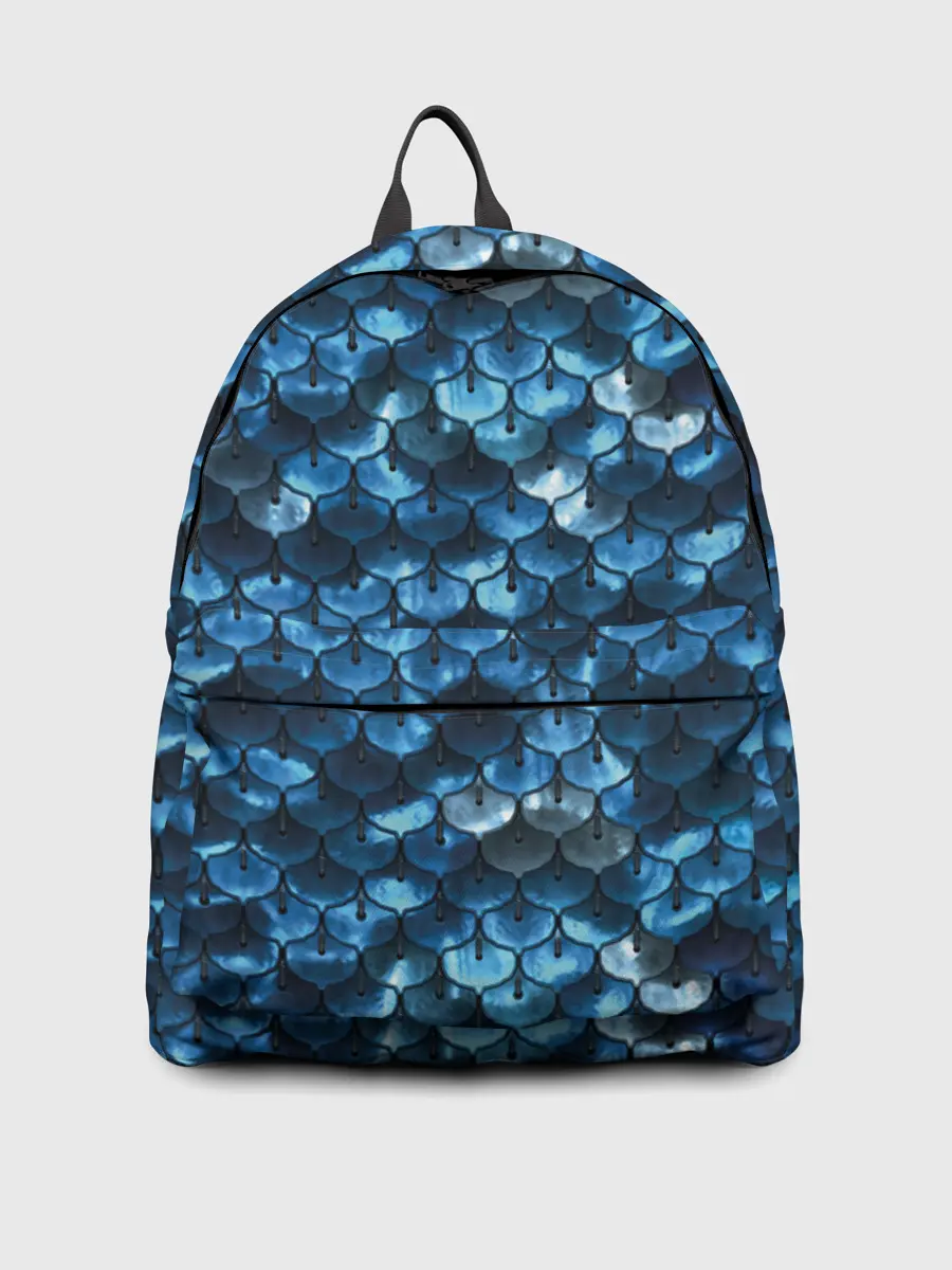 Рюкзак джинсовый / Синяя чешуя
